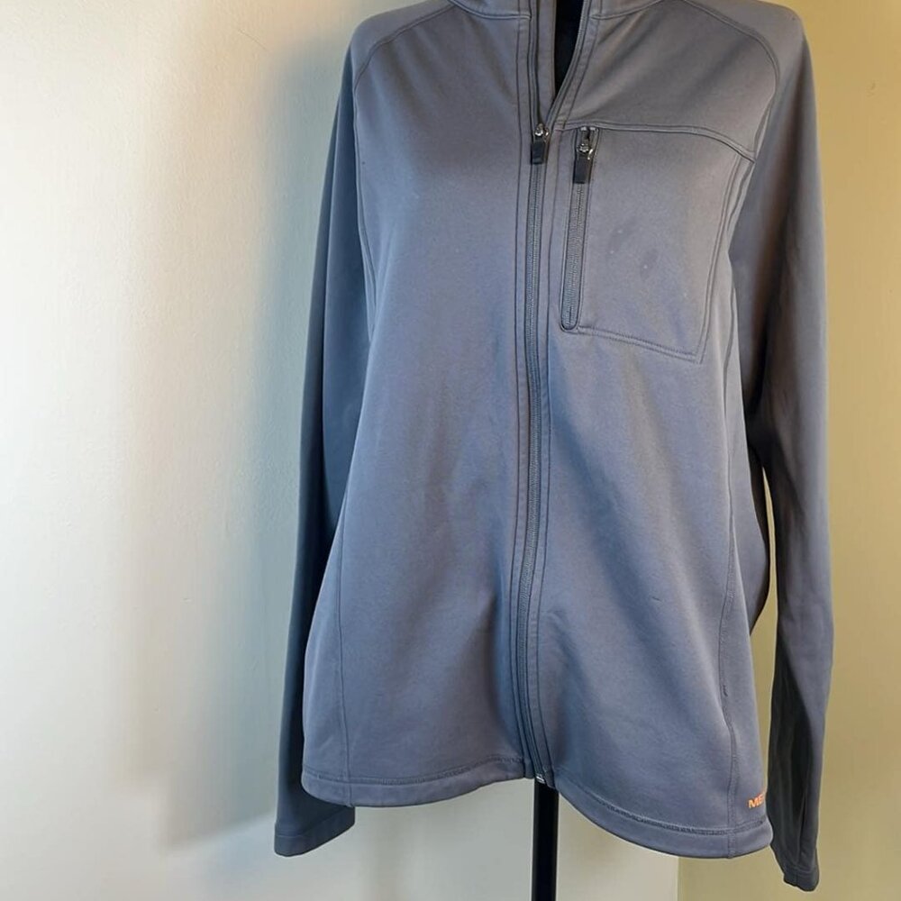 MERRELL "LG" Jacket Full Zip Pockets Outdoors High Collar Black